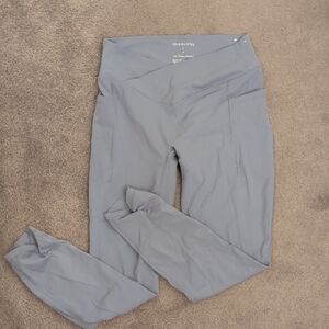 Blogilates Criss-Cross Gray High-Rise Leggings